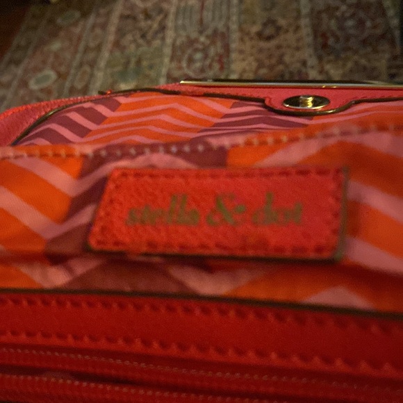 Stella & Dot Tia Poppy Red Crossbody Bag Pebbled,Gold-tone Hardware - Picture 8 of 10